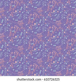 Vintage seamless floral pattern