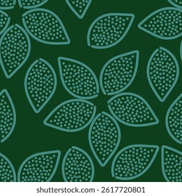 Vintage seamless floral pattern background, abstract leaf flower.