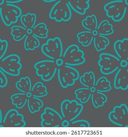 Vintage seamless floral pattern background, abstract leaf flower.