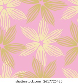 Vintage seamless floral pattern background, abstract leaf flower.