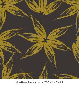 Vintage seamless floral pattern background, abstract leaf flower.