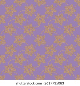 Vintage seamless floral pattern background, abstract leaf flower.