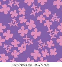Vintage seamless floral pattern background, abstract leaf flower.