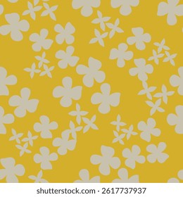 Vintage seamless floral pattern background, abstract leaf flower.