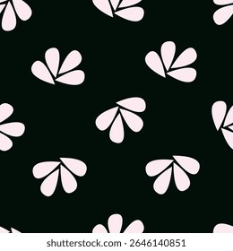Vintage seamless floral pattern background, abstract leaf flower.