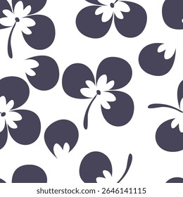 Vintage seamless floral pattern background, abstract leaf flower.