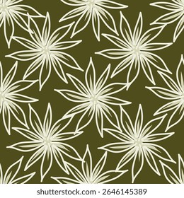 Vintage fundo padrão floral sem emenda, flor de folha abstrata.