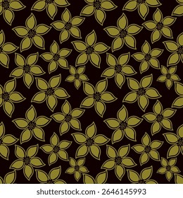 Vintage seamless floral pattern background, abstract leaf flower.
