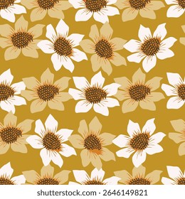 Fondo inconsútil del patrón floral de Antiguas, flor abstracta de la hoja.