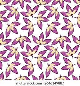 Vintage nahtlose Blumenmuster Hintergrund, abstrakte Blattblume.