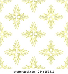 Vintage seamless floral pattern background, abstract leaf flower.