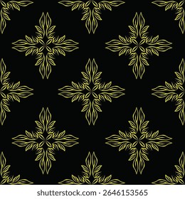 Vintage seamless floral pattern background, abstract leaf flower.