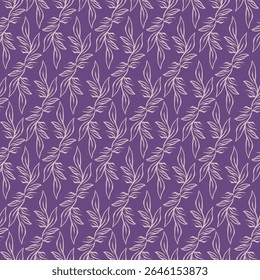 Vintage seamless floral pattern background, abstract leaf flower.