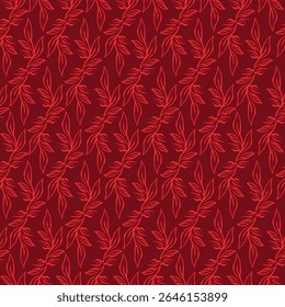 Vintage seamless floral pattern background, abstract leaf flower.