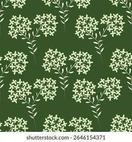 Vintage seamless floral pattern background, abstract leaf flower.
