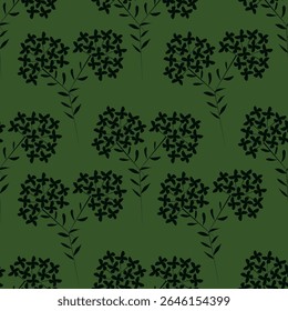 Vintage seamless floral pattern background, abstract leaf flower.