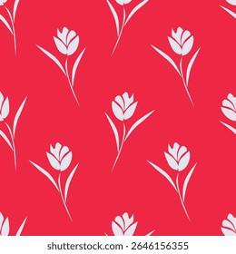 Vintage seamless floral pattern background, abstract leaf flower.