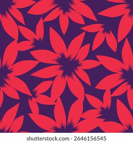 Vintage seamless floral pattern background, abstract leaf flower.