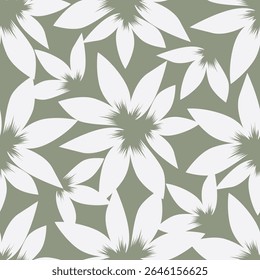 Vintage seamless floral pattern background, abstract leaf flower.