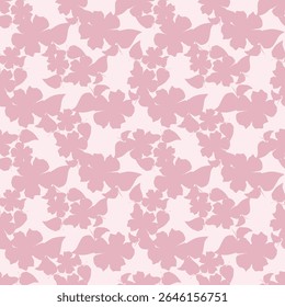 Vintage seamless floral pattern background, abstract leaf flower.