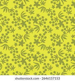 Vintage seamless floral pattern background, abstract leaf flower.