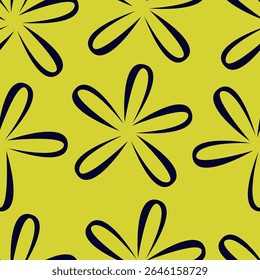 Vintage seamless floral pattern background, abstract leaf flower.