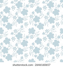 Vintage seamless floral pattern background, abstract leaf flower.