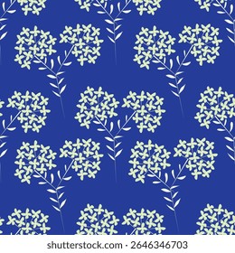 Vintage seamless floral pattern background, abstract leaf flower.