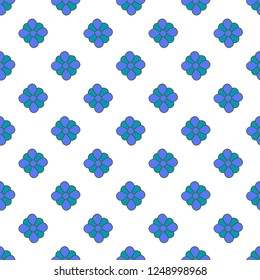 Vintage seamless floral pattern. Cute simple style flowers on a white. Abstract hand drawn vector background