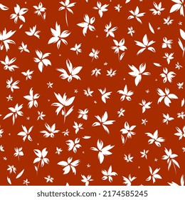 Vintage seamless floral pattern. Ditsy style background of small pastel colorful flowers. 