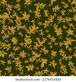 Vintage seamless floral pattern. Ditsy style background of small pastel colorful flowers. 