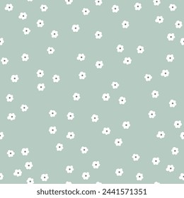 Vintage seamless floral pattern. Ditsy style background. Stock vector for printing on surfaces, textile, wallpaper, web design and other uses.