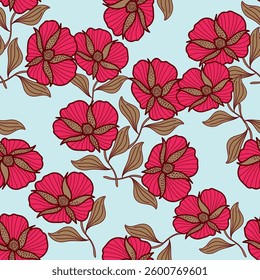 Vintage seamless floral pattern. Ditsy style background of small flowers. Ditsy floral over light yellow background. Small flower pattern for fashion, wrapping, printing on fabrics and surface