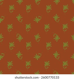 Vintage seamless floral pattern. Ditsy style background of small flowers. Ditsy floral over light yellow background. Small flower pattern for fashion, wrapping, printing on fabrics and surface