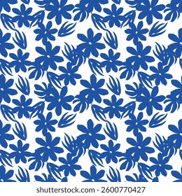 Vintage seamless floral pattern. Ditsy style background of small flowers. Ditsy floral over light yellow background. Small flower pattern for fashion, wrapping, printing on fabrics and surface