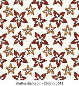 Vintage seamless floral pattern. Ditsy style background of small flowers. Ditsy floral over light yellow background. Small flower pattern for fashion, wrapping, printing on fabrics and surface.
