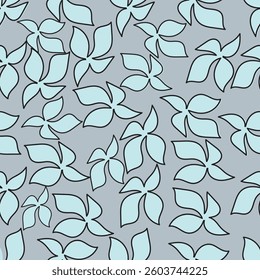 Vintage seamless floral pattern. Ditsy style background of small flowers. Ditsy floral over light yellow background. Small flower pattern for fashion, wrapping, printing on fabrics and surface.