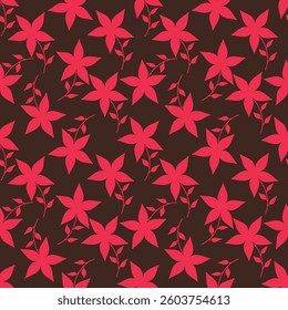 Vintage seamless floral pattern. Ditsy style background of small flowers. Ditsy floral over light yellow background. Small flower pattern for fashion, wrapping, printing on fabrics and surface.