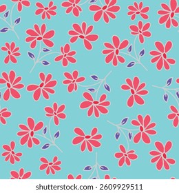 Vintage seamless floral pattern. Ditsy style background of small flowers. Ditsy floral over light yellow background. Small flower pattern for fashion, wrapping, printing on fabrics and surface