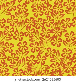Patrón floral inconsútil de Antiguas. Fondo de estilo sucio de flores Pequeñas. Sucio floral sobre fondo amarillo claro. Pequeño patrón de flores para la moda, envoltura, impresión en telas y superficie.
