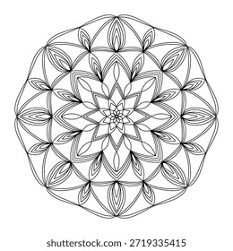 Vintage seamless floral pattern featuring a round lace ornament and abstract flower vector illustration for a retro nature wallpaper design