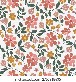 A vintage seamless floral