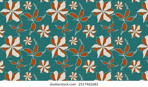 Vintage seamless floral pattern. Flower textures for backgrounds, wallpapers, textiles and fashion.