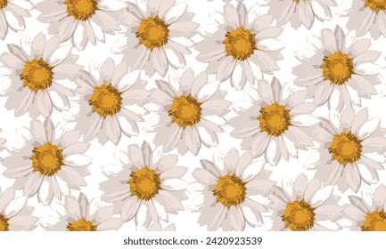 Vintage seamless floral pattern. Liberty style background of small pastel colorful flowers. Flowers scattered over a white background. Stock vector for printing on surfaces. Abstract flowers.