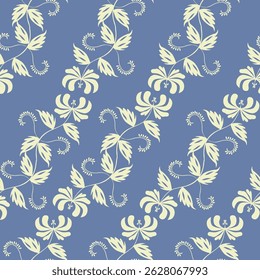 Vintage seamless floral pattern. Liberty style background of small mauve and lilac flowers. Small flowers scattered over a white background. Stock for printing on surfaces.
