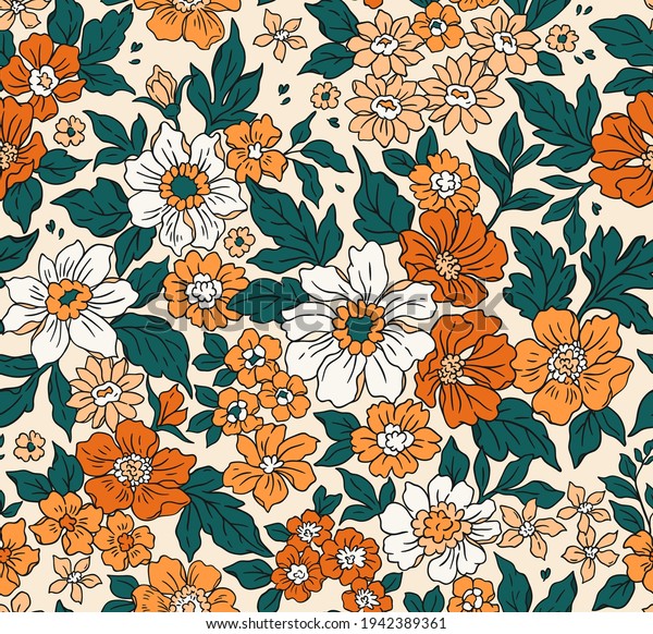 Vintage Seamless Floral Pattern Liberty Style Stock Vector (Royalty ...