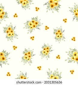 Vintage Patrón floral sin costura usando flores adorables de colores para imprimir en textiles, tela, Boda, cumpleaños, tarjeta de saludo, fondo web .Diseño y decoración de ilustraciones hermosas y de moda