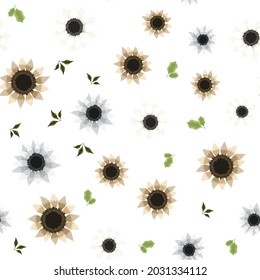 Vintage Seamless floral pattern using colorful garden flowers for print on textile, fabric, Wedding, birthday, Greeting card, web background .Beautiful and trendy illustration for design and decor