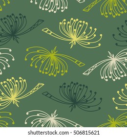 Vintage seamless floral pattern. Vector.