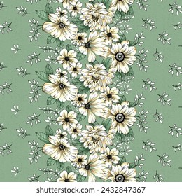 Vintage seamless floral patterns. Ditsy style background of small flowers. Small blooming flowers
